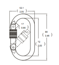 Móc Carabiner 23KN Chrome JENSAN Tùy Chỉnh Có Khóa Vít Cho Dù/Làm Việc Trên Không - Product Image 6