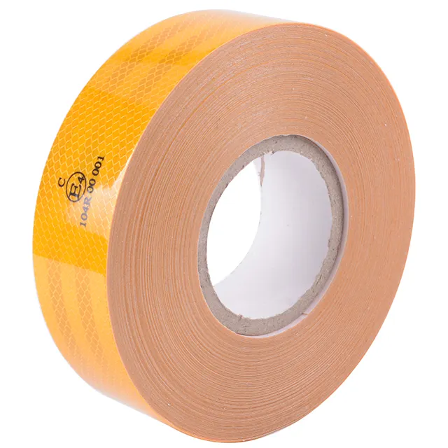 Strong Self Adhesive High quality similar to 3m ece104 yellow conspicuity reflective tape for truck