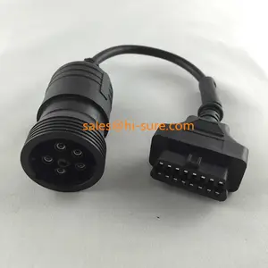 Conector j1708 para obd2 fêmea, para caminhão pesado, ferramenta de diagnóstico