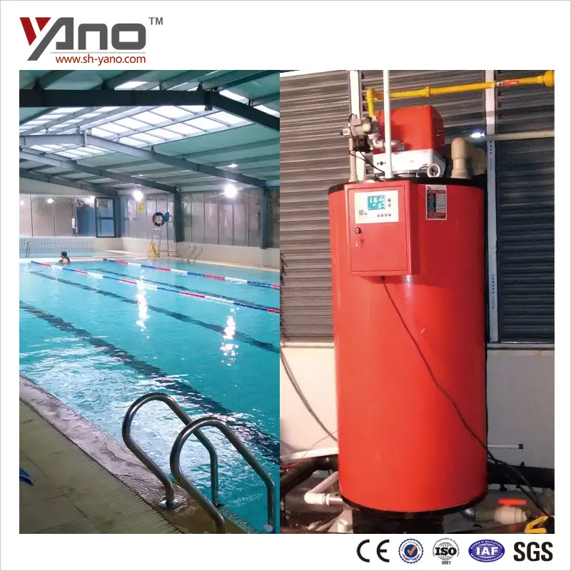 شهادة CE ISO جهاز تدفئة المسبح 35-1000 كجم/ساعة التلقائي آلة الرأسي مرجل بخار يعمل بالغاز