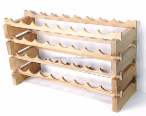 Apilamiento de madera sólida de pino estante capas estante para <span class=keywords><strong>vino</strong></span> tinto - Product Image 4