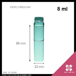 ขวดสเปรย์อะลูมิเนียมทรงสี่เหลี่ยมขนาดพกพา 8 มล. แบบหมุน - Product Image 4