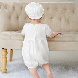 Vêtements de qualité supérieure <span class=keywords><strong>pour</strong></span> bébé garçon, tenues de baptême et d'anniversaire, <span class=keywords><strong>barboteuse</strong></span> pleine lune et chapeau, robe formelle <span class=keywords><strong>pour</strong></span> enfant - Product Image 4
