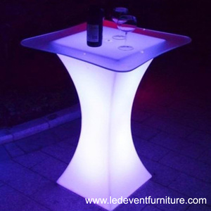 16สีเปลี่ยนแบตเตอรี่ดำเนินการ Illuminated เฟอร์นิเจอร์ Led Bar Party งานแต่งงาน Catering <span class=keywords><strong>ชา</strong></span>กาแฟค็อก<span class=keywords><strong>เท</strong></span>ลตาราง - Product Image 2