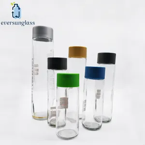 Bouteille en verre d'<span class=keywords><strong>eau</strong></span> minérale de style <span class=keywords><strong>Voss</strong></span> de 8 oz, 12 oz, 16 oz, bouteille en verre d'<span class=keywords><strong>eau</strong></span> pétillante avec bouchon en plastique à vis - Product Image 1