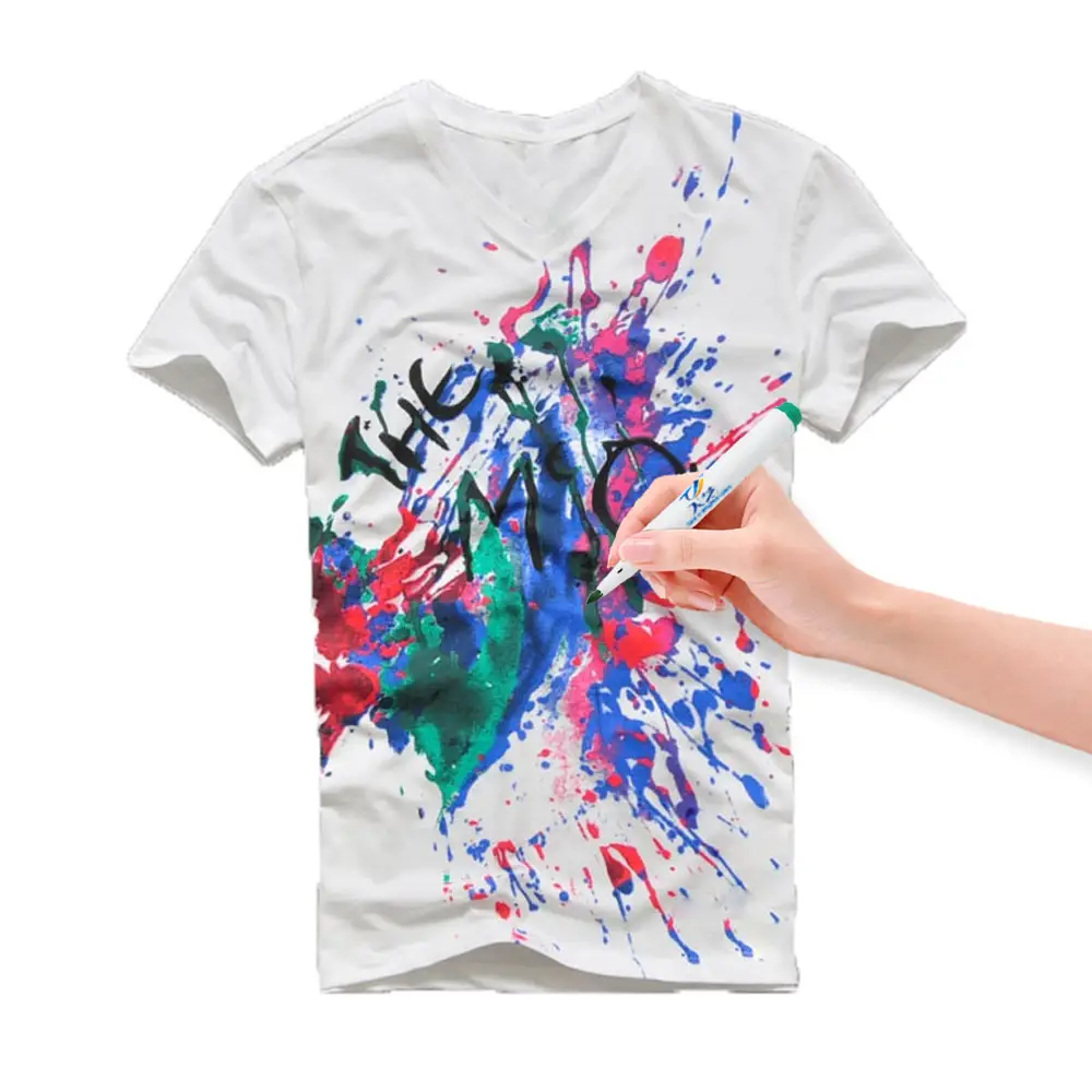 Kain T-shirt Marker Set-Ganda Spidol Kain dengan Pahat Titik dan Titik Halus Tips-20 tinta Permanen Hidup