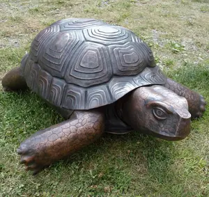 Life Size Large Metal Bronze Sea Turtle Tortoise Sculpture For Outdoor Garden Decor