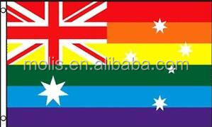 Custom 3x5 ft gay rainbow Australian Australia Aussie flag - Product Image 1