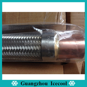 เครื่องดูดการสั่นสะเทือนไอเสียสแตนเลสปลายเชื่อมทองแดงขนาด1-5/8 "ท่อป้องกันการสั่นสะเทือนสำหรับอุปกรณ์ทำความเย็น - Product Image 3