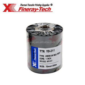 Xinxiang fineray cera resina negro blanco etiqueta fluorescente UV transferencia térmica <span class=keywords><strong>ropa</strong></span> cinta - Product Image 2