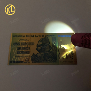 1000pcs filigrana Zimbabwe Un Centinaio di Miliardi di Dollari di Banconote In Oro Con 10 zimbabwe barra di oro e scatola di Legno da fedex - Product Image 5