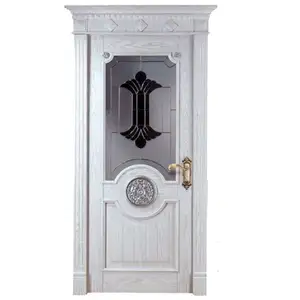 האחרון עיצוב עץ דלת הפנים דלת חזק חדר דלת