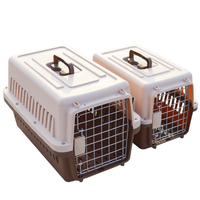 Boîte de transport pour animaux de compagnie en plastique solide moderne et luxueuse, cage pour chat, transporteur de voyage pour chien avec design de maison