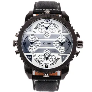 새로운 도착 브랜드 OULM 3233 Mens 패션 럭셔리 시계 고품질 가죽 스트랩 특대 다이얼 일본 <span class=keywords><strong>Movt</strong></span> 석영 시계 - Product Image 2