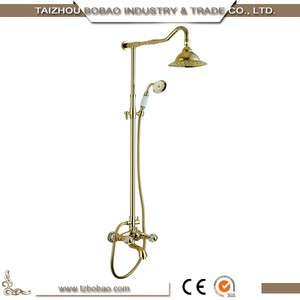 Estilo 9021 Mejor Precio Latón Antiguo Doble Manijas de Montaje En Pared Bañera Ducha Grifos Mezcladores y Grifos - Product Image 3