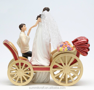 <span class=keywords><strong>De</strong></span> alto grado del carro <span class=keywords><strong>de</strong></span> la boda resina <span class=keywords><strong>novia</strong></span> y el novio figurines - Product Image 2