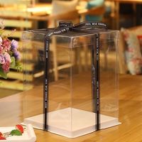 Boîte-cadeau pliable de 15 pièces, impression en plastique Pvc transparente, pour cadeaux de mariage, Mini tasse à gâteau