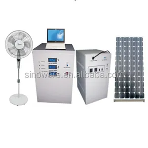 Panel Surya Rumah Off-Grid 1500W, untuk Kipas/Mesin Cuci/TV/Radio/Kulkas