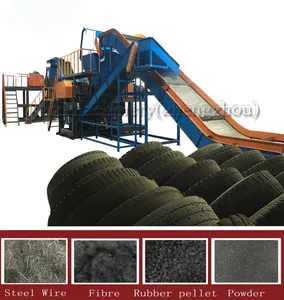 40-60 Mesh Rubber Recycle Machines Gebruikt Truck Band Breekinstallatie Afval Band Recycling Machine Maleisië