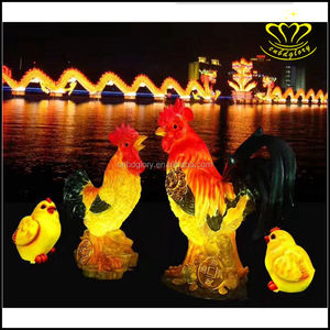 Jardín al aire libre y calle paisaje diseño ornamento resina artesanía arte escultura fibra de vidrio Gallo estatua - Product Image 2