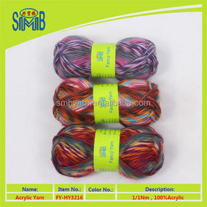 textiles mejor colorido acrílico hilo de tejer itinerante sitios web de venta al por mayor de alimentación melange - Product Image 5