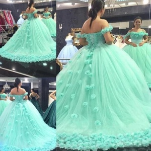 Abito da sposa <span class=keywords><strong>verde</strong></span> <span class=keywords><strong>menta</strong></span> abito da ballo stile principessa di alta classe - Product Image 2
