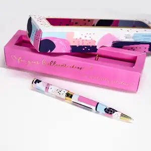 Warmteoverdracht Roze Dame Gift Metalen Volledige Afdrukken Pen