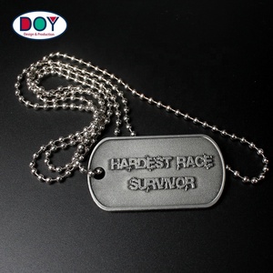 Fabricante grabado fundición personalizado 3D en relieve ID TARJETA DE NOMBRE Logo Metal etiquetas de perro con cadena - Product Image 6