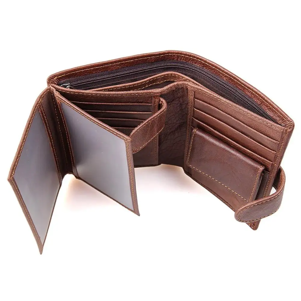 Trifold Kreditkarte Halter Große Kapazität Brieftasche mit Münzfach