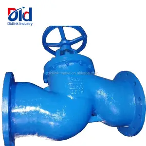 Proper Price DN300 PN16 GG25 Cast Iron Angle Gost With Flanged Y Type Strainer Globe Valve For Oil Pipelines