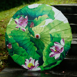 Regendicht Handgemaakte Patio + Paraplu + Chinese Geolied Papier Parasol - Product Image 4