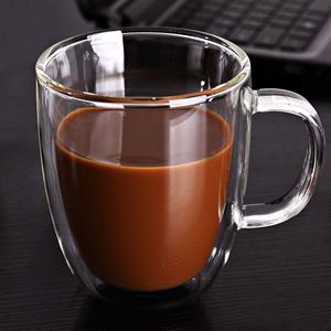 Bán Hot Handmade Đôi Tường Cách Điện Kính Espresso Mugs Set Glass Cà Phê Trà Mugs Với Xử Lý - Product Image 4