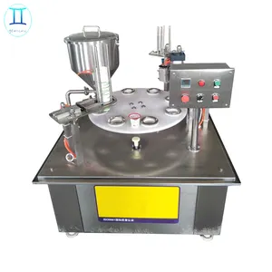 Liquid cup rotary ice cream filling sealing machine