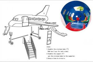 Factory Directly Supplier Popular Children Favorite Fiberglass Airplane Outdoor Playground