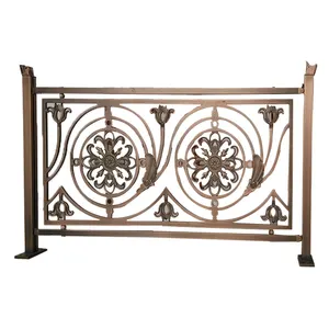 Modern Design Antique Bronze Handrails Aluminium Anodized Railing for Indoor and Outdoor Use for Balcony and Villa Flooring