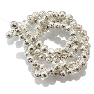 Perles <span class=keywords><strong>de</strong></span> pierre naturelle <span class=keywords><strong>de</strong></span> lave plaquées or rose argenté, perles <span class=keywords><strong>de</strong></span> roche <span class=keywords><strong>de</strong></span> lave d'aromathérapie <span class=keywords><strong>de</strong></span> diffuseur d'huile essentielle - Product Image 4