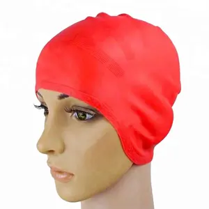 Gorro de natación de silicona para adultos de alta calidad, protección para las orejas, gorros de natación para piscina