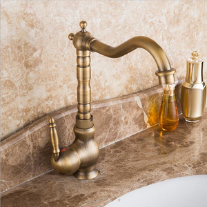 <strong>Bathroom</strong> Taps Antique Brass Mixer Tap Kitchen Sink <strong>Faucet</strong> With Hot&amp;cold Water AF1030