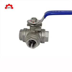High quality stainless steel long stem oil free dn50 2 inches motorised 3 way ball valve