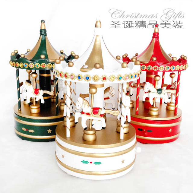 New Music Box Carousel Christmas Ornaments Gift