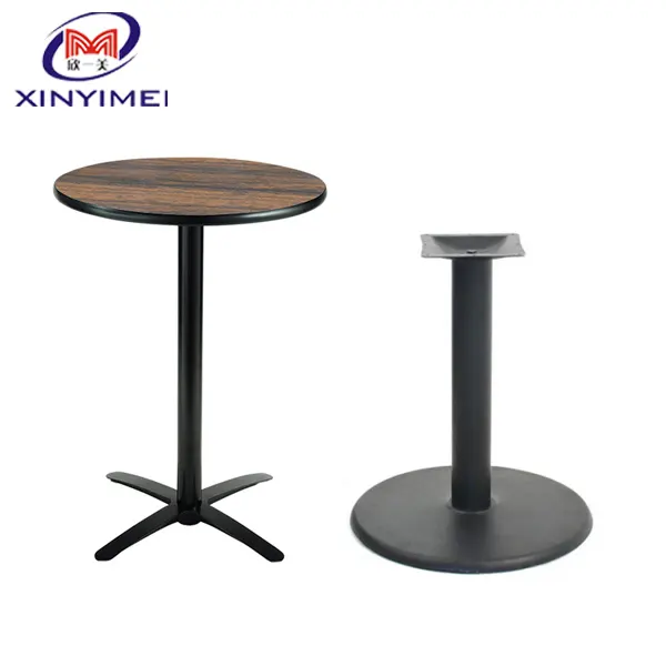Siyah toz Bistro masa üsleri sabit dökme demir masa bacak Metal restoran masa üstü: 5 adet/karton Modern 20 adet