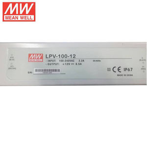 MeanWell <span class=keywords><strong>Mean</strong></span> Well LPV-100-12 fuente de alimentación IP67 12V, controlador LED electrónico a prueba de agua 100W
