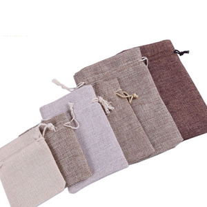 Al por mayor personalizado <span class=keywords><strong>arpillera</strong></span> Natural ropa <span class=keywords><strong>de</strong></span> <span class=keywords><strong>tela</strong></span> <span class=keywords><strong>de</strong></span> yute bolso <span class=keywords><strong>de</strong></span> lazo para la promoción - Product Image 2