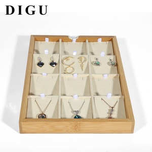 DIGU Khay Trưng Bày Trang Sức Bằng Gỗ Nguyên Khối Tùy Chỉnh Khay Trưng Bày Trang Sức Kim Cương Mặt Dây Chuyền Vòng Tay Sợi Nhỏ - Product Image 4