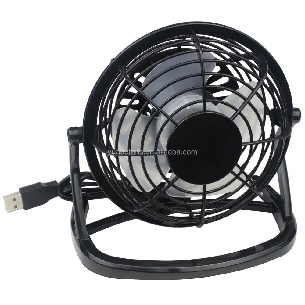 quite plastic desktop 4inhc mini usb 360degress rotating DC fan