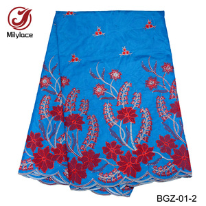 Nouvel Arrivage 5 Yards <span class=keywords><strong>Bazin</strong></span> Broderie Avec Pierres - Product Image 1