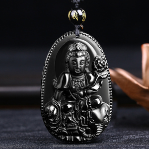 Fortuna diosa natural obsidiana talla para la venta - Product Image 2