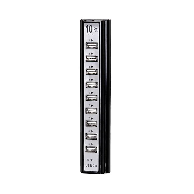 10 Port Hi-Speed USB 2.0 Hub Netzteil für PC Laptop Computer