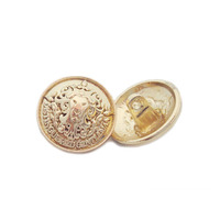 Custom Dome Brand Logo Engraved Gold Metal Sewing Buttons for Clothing