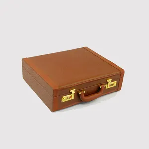 Porte-documents personnalisé, valise en cuir pvc vintage, boîte de rangement de bagages, vente en gros